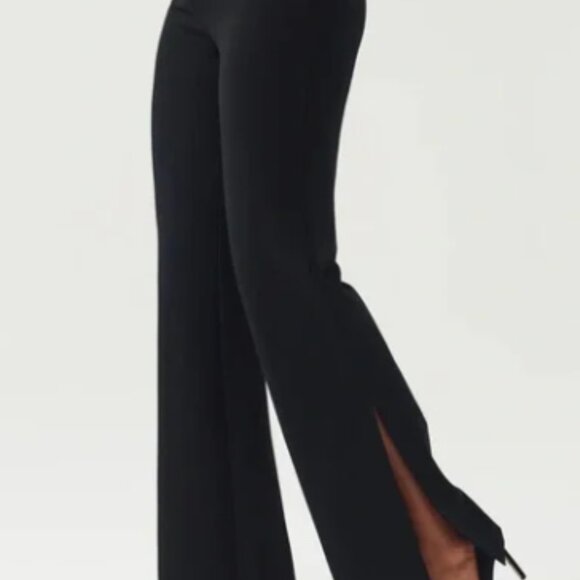 Spanx The Perfect Pant Ponte Knit Split Hem Wide Leg Sz Small - Picture 1 of 13